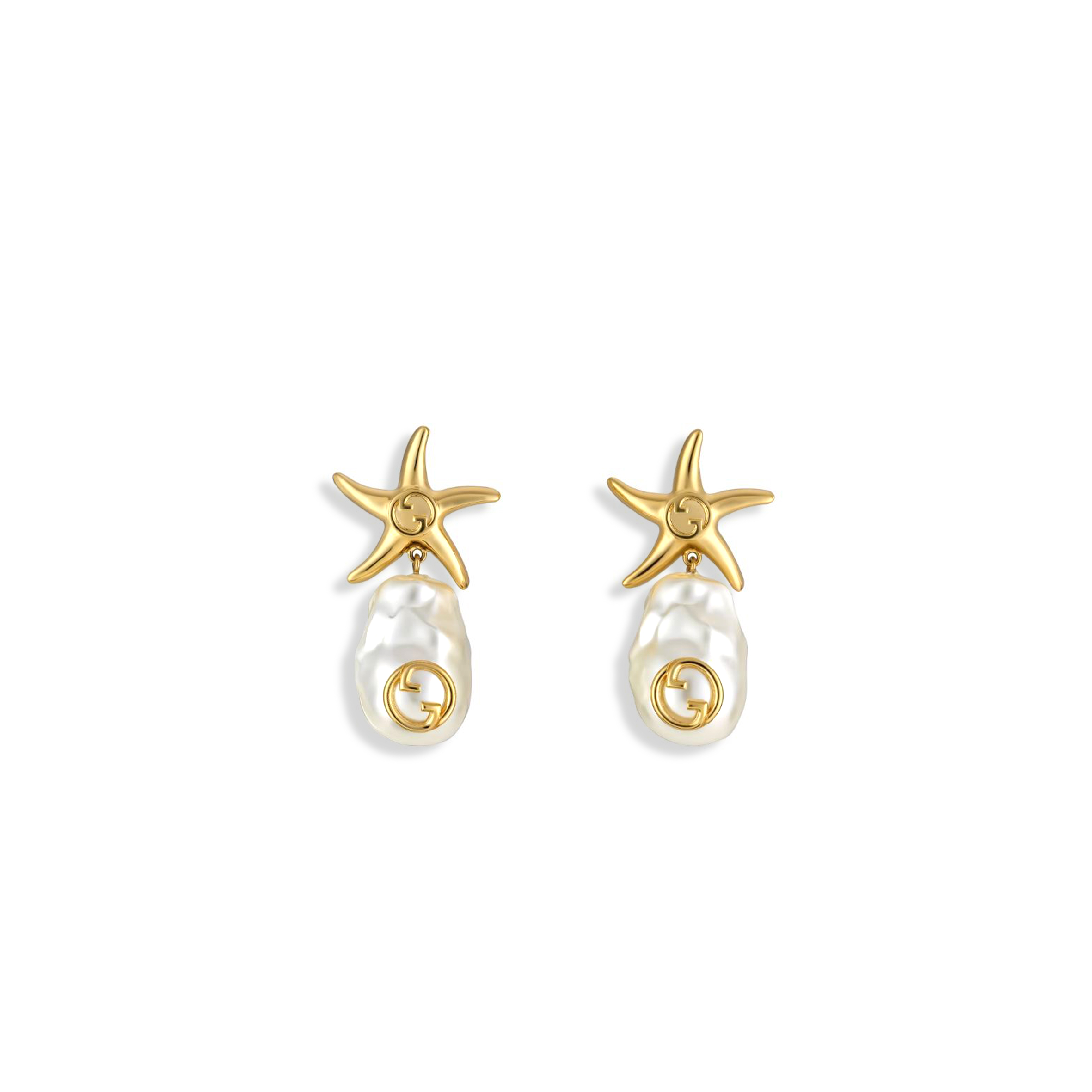 GUCCI WOMEN'S METALLIC INTERLOCKING G DROP EARRINGS 839046